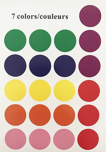 1" Assorted Colour Circle Stickers