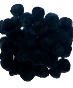 ½" Black Pom Poms