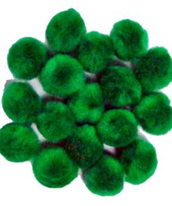 1" Kelly Green Pom Poms