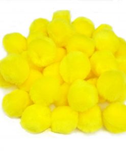 1" Yellow Pom Poms