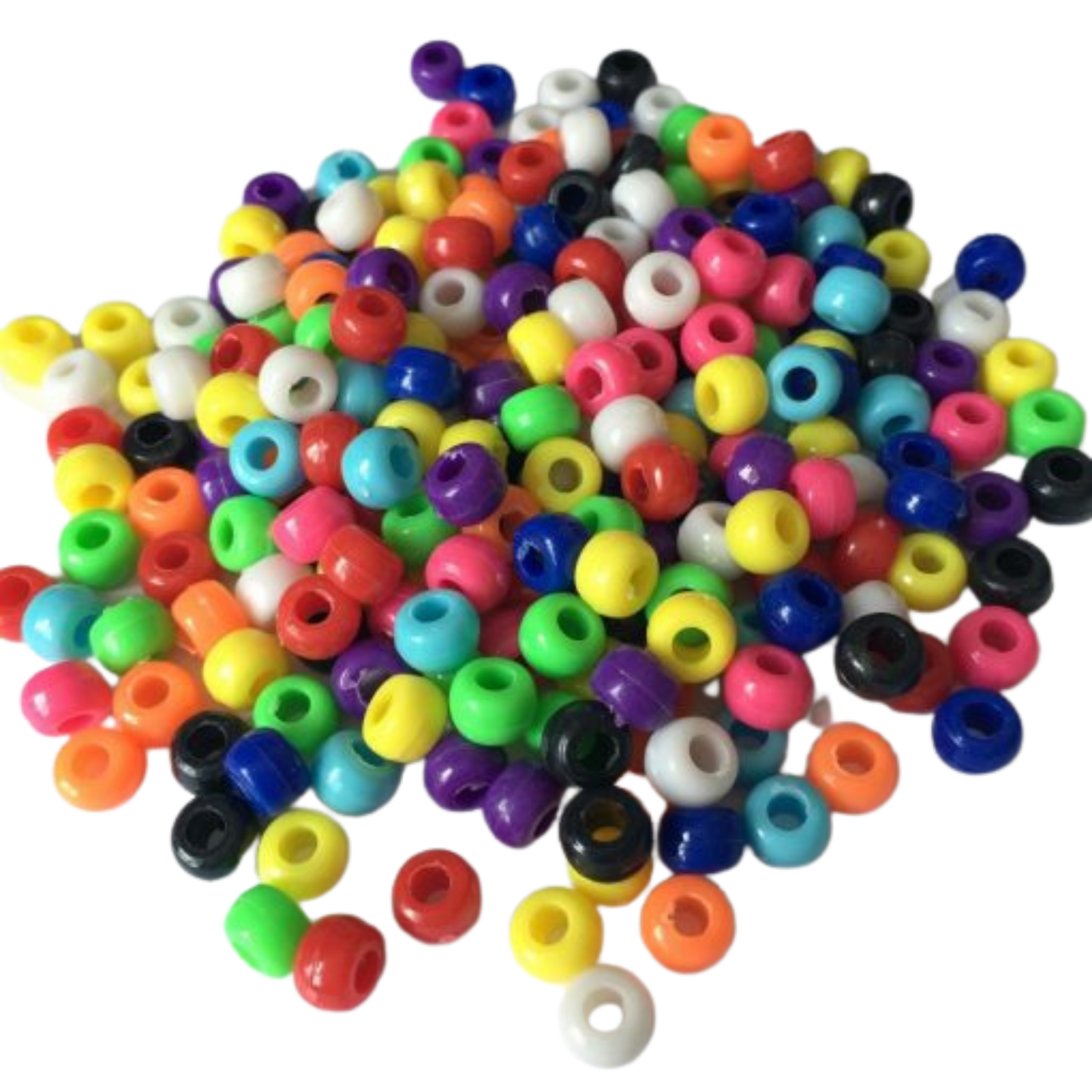 * 6mm x 9mm Assorted Colour Pony Beads