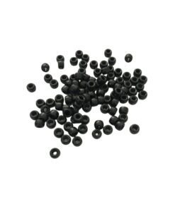 6mm x 9mm Black Pony Beads