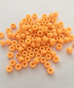 6mm x 9mm Orange Pony Beads