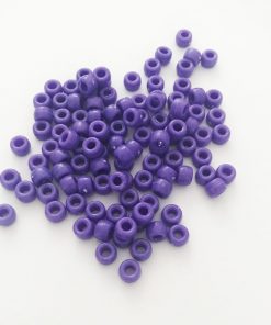 6mm x 9mm Purple Pony Beads