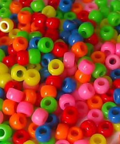 6mm x 9mm Neon Pony Beads