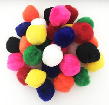1" Assorted Colour Pom Poms