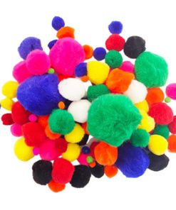 Assorted Colour And Size Pom Poms