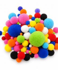 Assorted Colour And Size Pom Poms