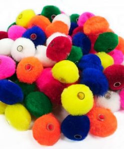 ½" Assorted Colour Pom Pom Beads