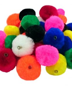 1" Assorted Colour Pom Pom Beads