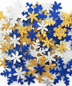 Self-Adhesive Foam Glitter Snowflake Shapes Classpack