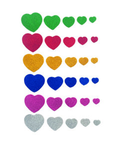 Foam Glitter Heart Shapes