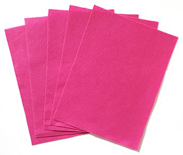 9" × 12″ Fuchsia Felt Sheets