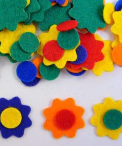 Acrylic Felt Flower And Round Shapes