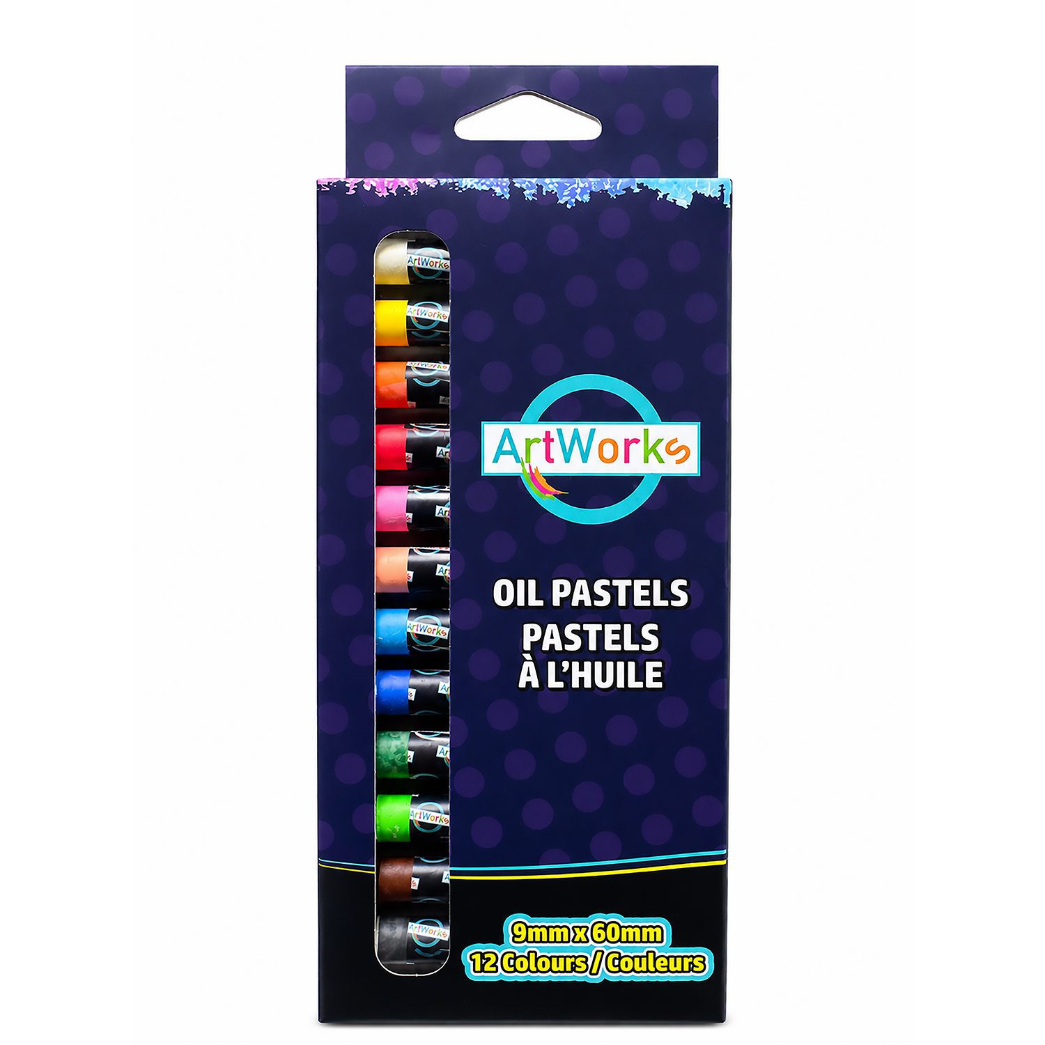 Pastels À L'Huile 9mm x 60mm De Couleurs Assorties