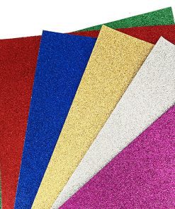 9" x 12" Assorted Colour Self-Adhesive Glitter Foam Sheets