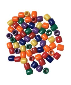 12mm x 12mm Assorted Colour Large Hole Pony Beads