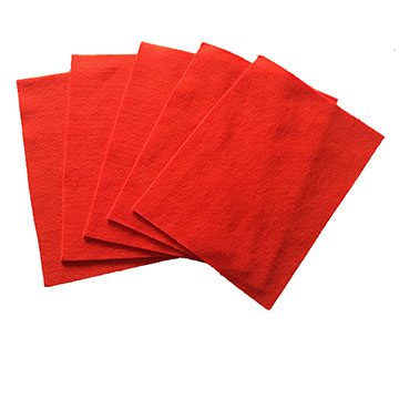 9" x 12" Orange Felt Sheets