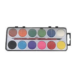 12 Disc Paint Set With Brush