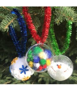Assorted Size And Colour Glitter Pom Poms - Image 3