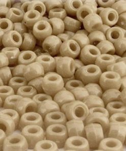 6mm x 9mm Beige Pony Beads