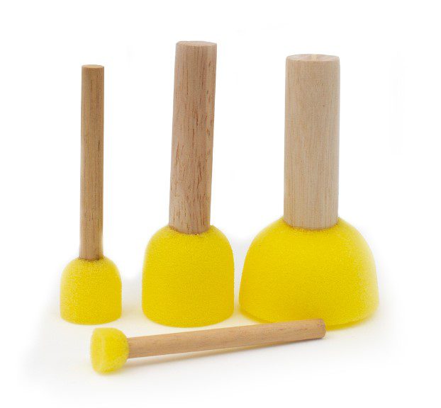 4pc Round Sponge Brush Set