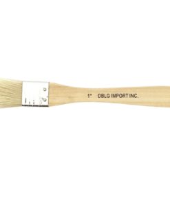 1" Flat Brush With White Natural Bristle