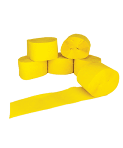 Yellow Crepe Streamers