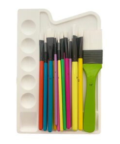 18pc Assorted Taklon Brush Set With Palette