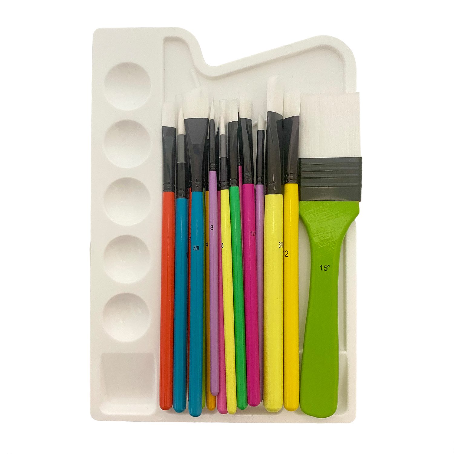 18pc Assorted Taklon Brush Set With Palette