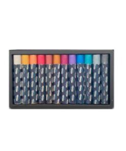 Pastels À L'Huile 11mm x 70mm de Couleurs Métalliques Assorties