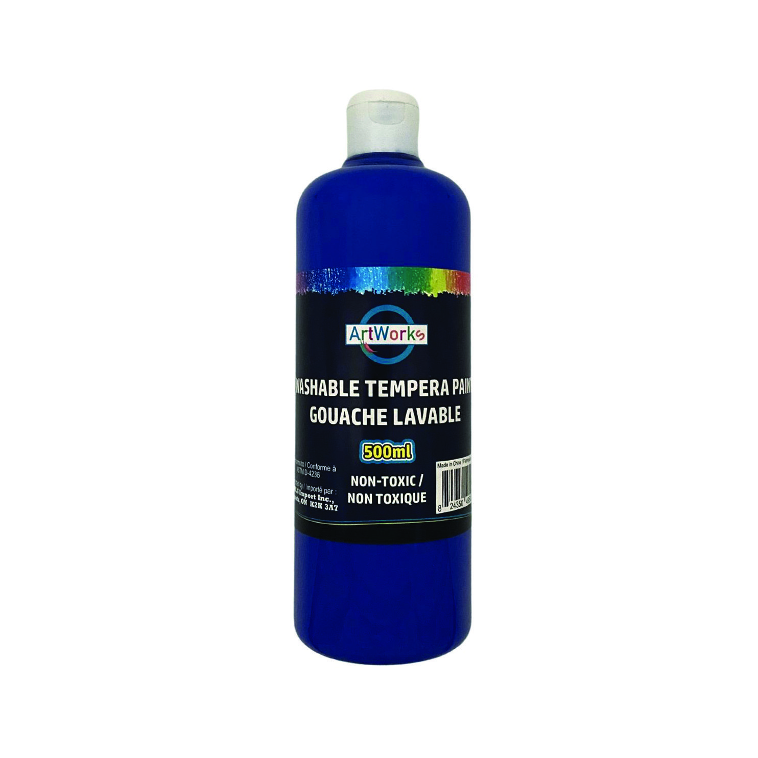 500ml Dark Blue Washable Tempera Paint
