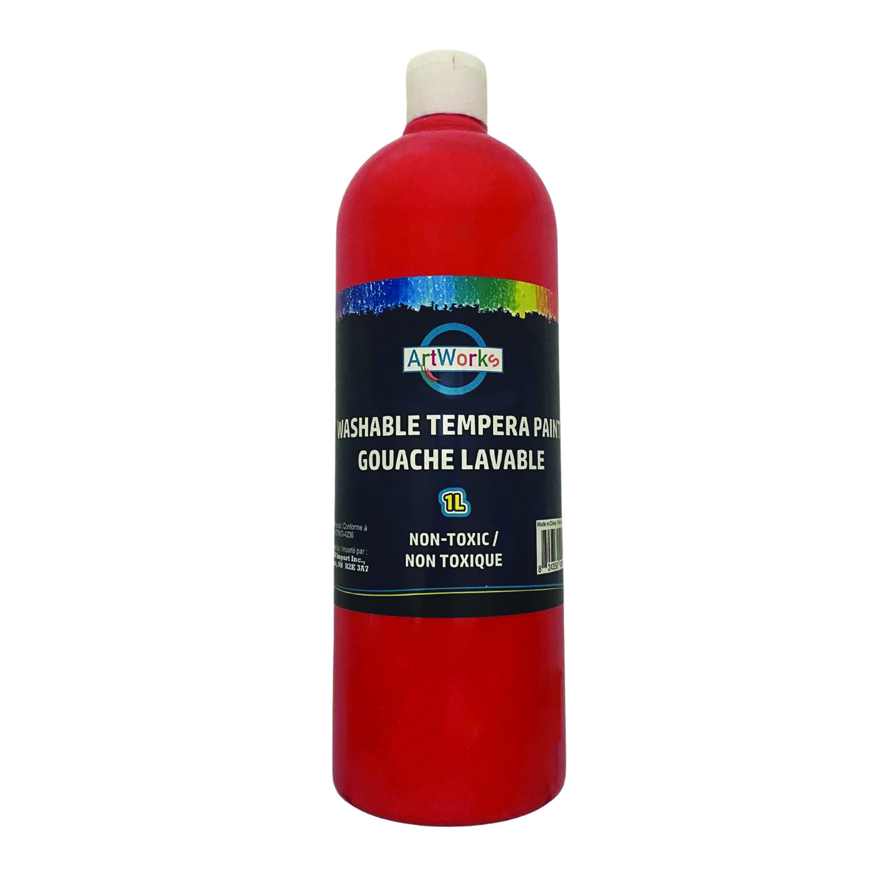 1L Red Washable Tempera Paint