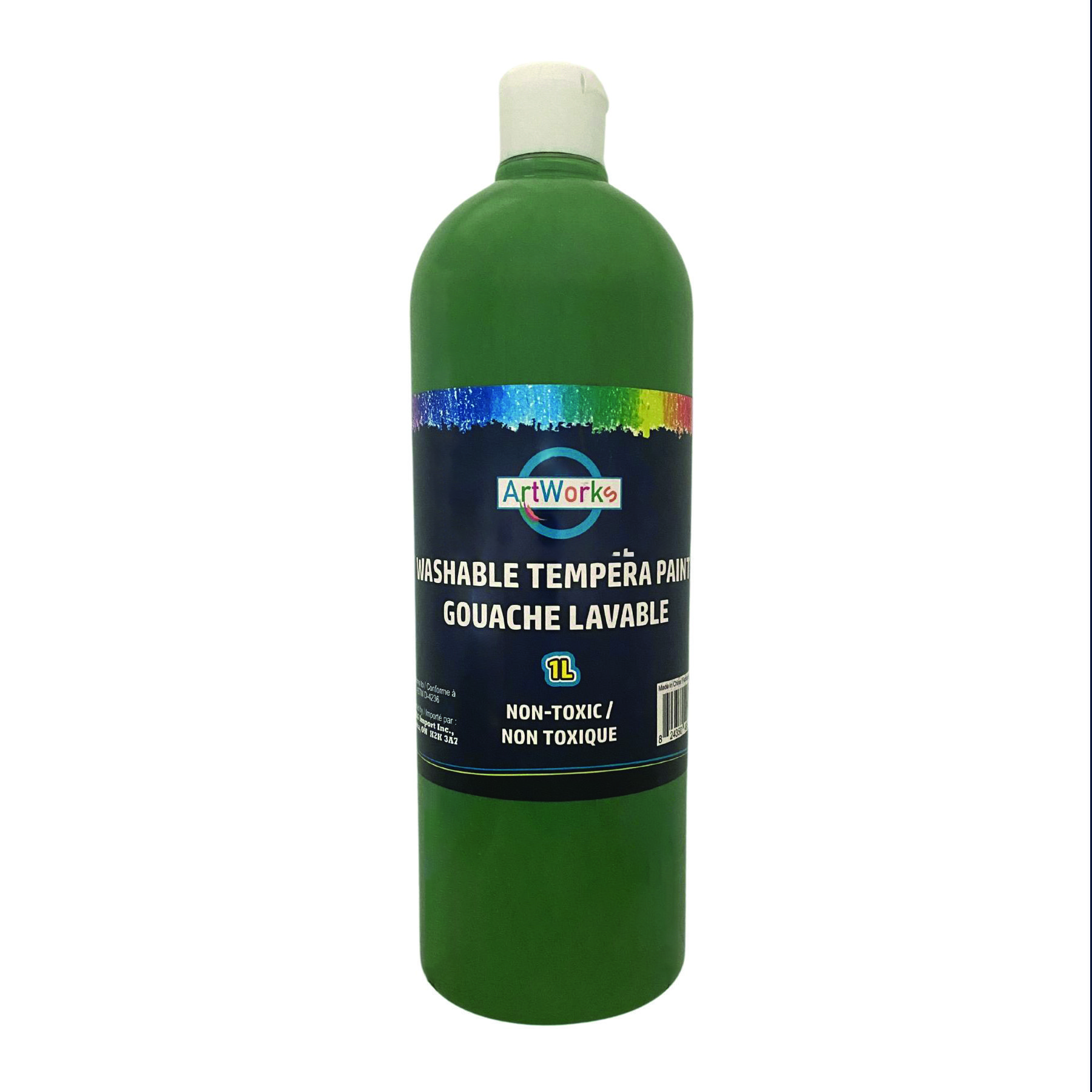 1L Green Washable Tempera Paint