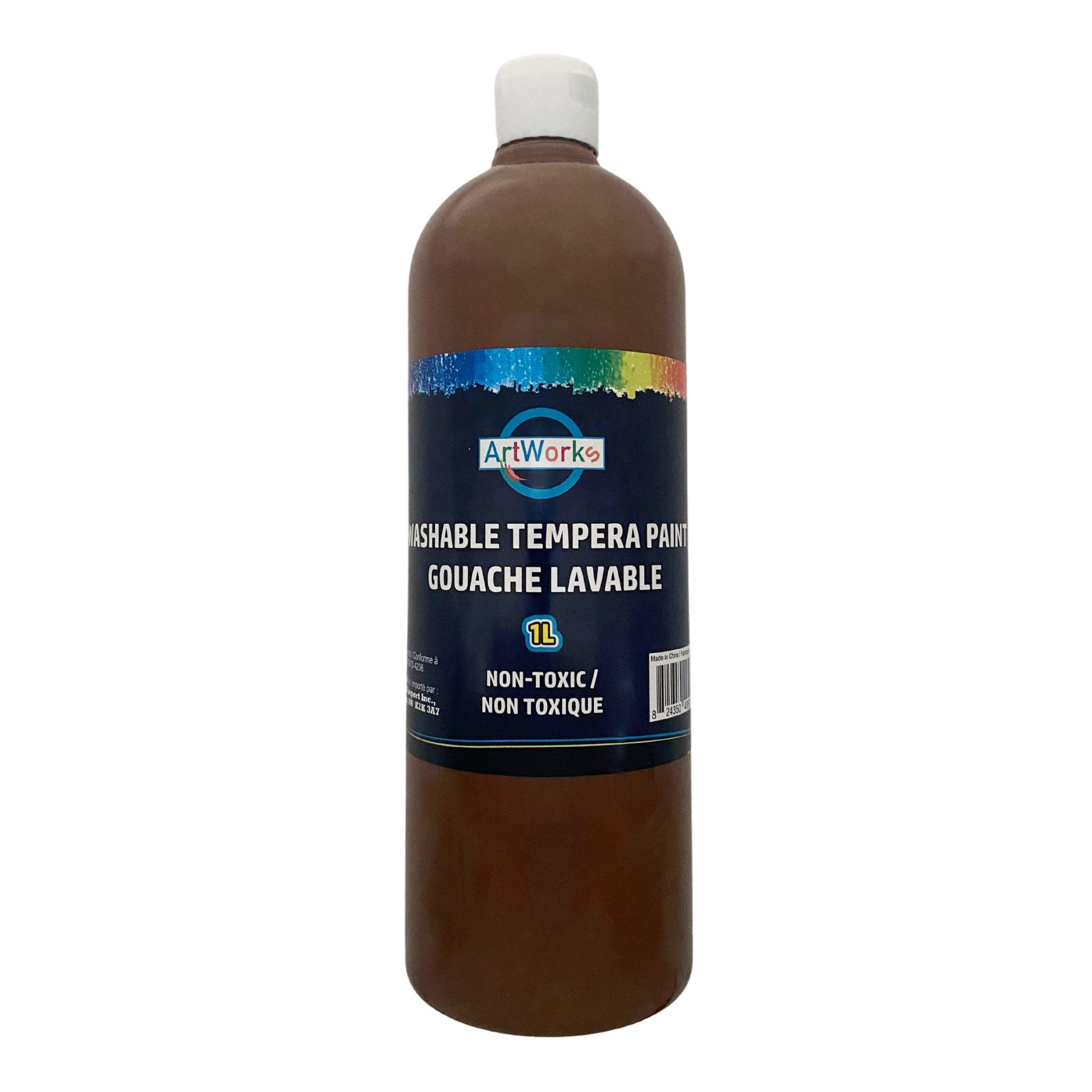 1L Brown Washable Tempera Paint
