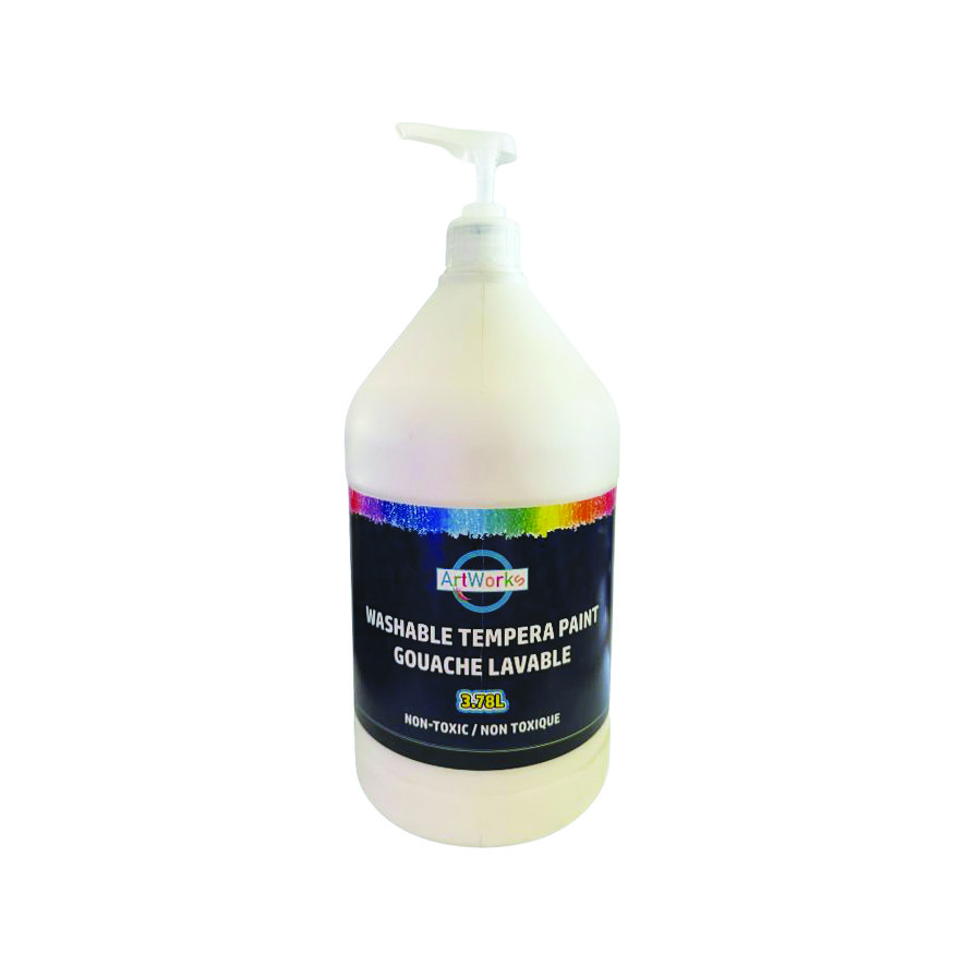 3.78L White Washable Tempera Paint With Pump