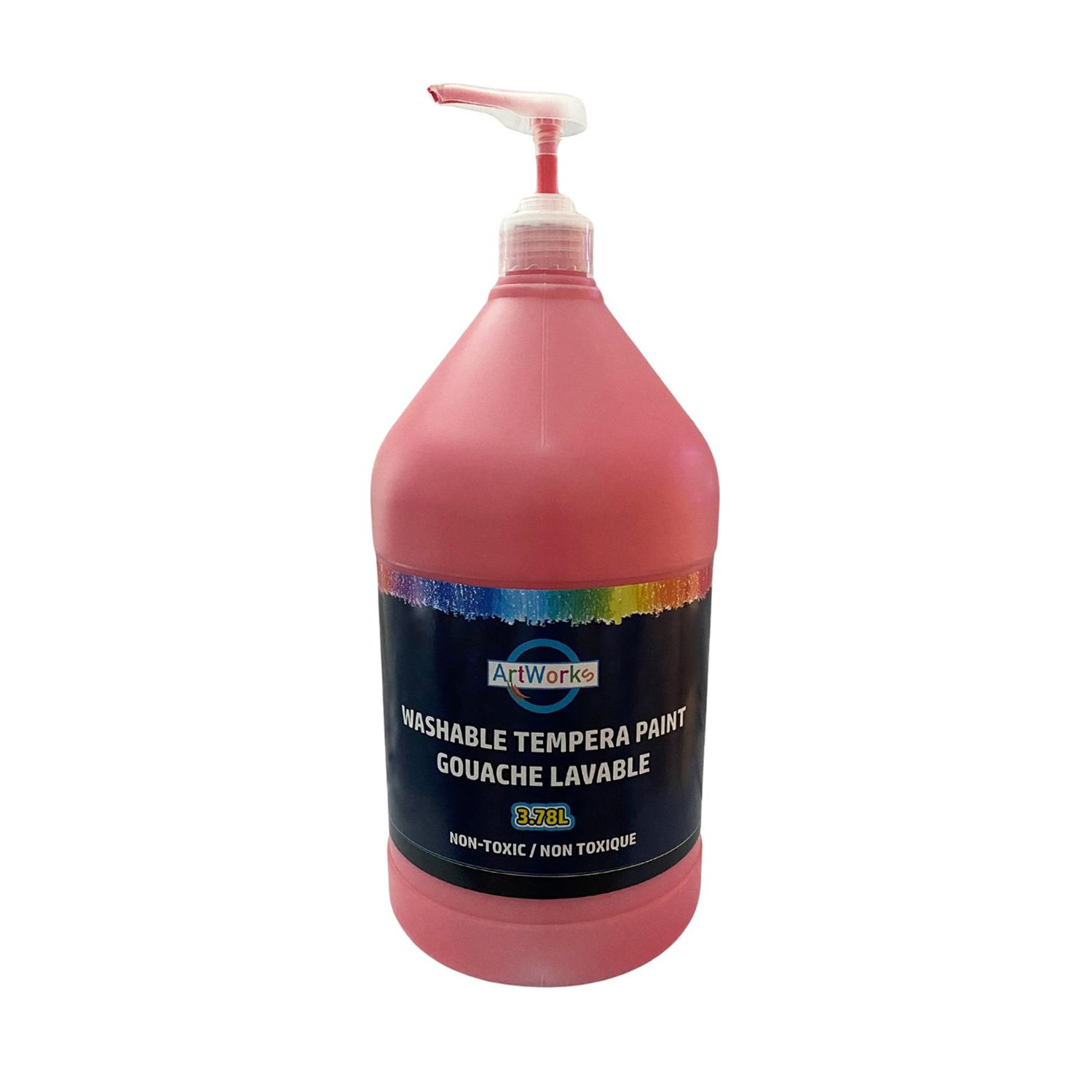 3.78L Red Washable Tempera Paint With Pump