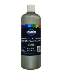 500ml Metallic Silver Washable Tempera Paint