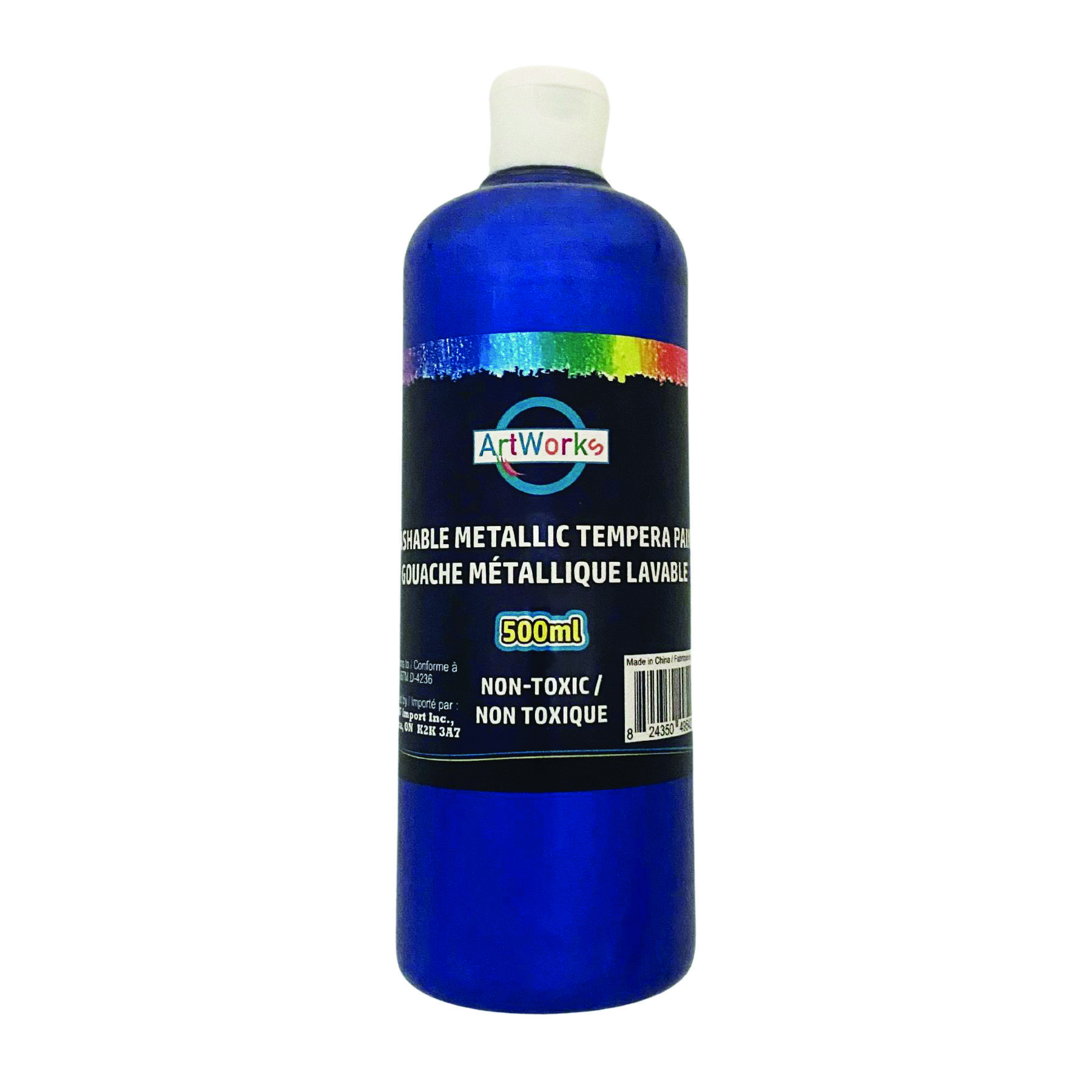 500ml Metallic Blue Washable Tempera Paint