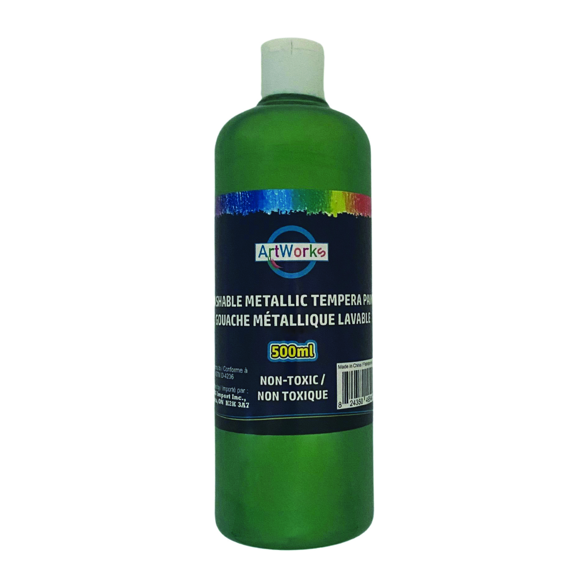 500ml Metallic Green Washable Tempera Paint