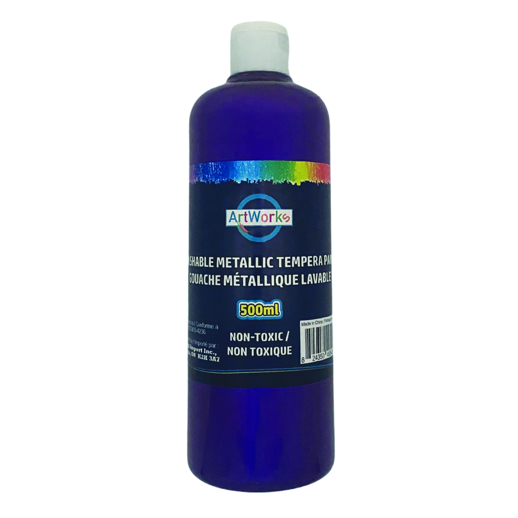 500ml Metallic Purple Washable Tempera Paint