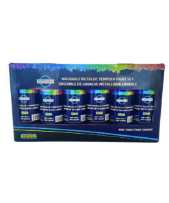 Metallic Liquid Tempera Paint Set, 6 x 500ml