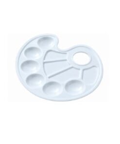 10-Well Oval Shape Plastic Palette