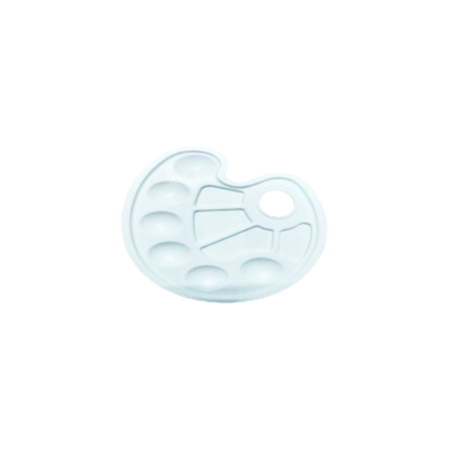 10-Well Oval Shape Plastic Palette