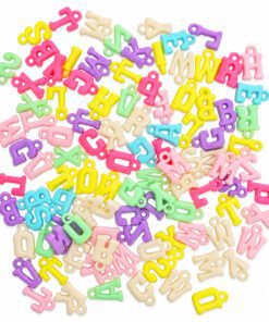 Pastel Letter Charm Beads