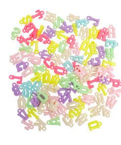 Pastel Letter Charm Beads