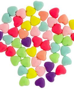 Assorted Colour Heart Beads