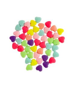 Assorted Colour Heart Beads