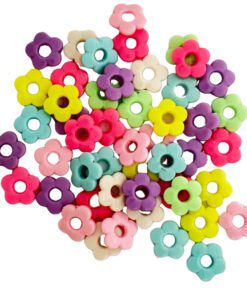 Assorted Colour Flower Beads