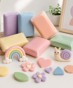 Alternative view of Pâte En Mousse Séchant À L'Air De Couleurs Pastels